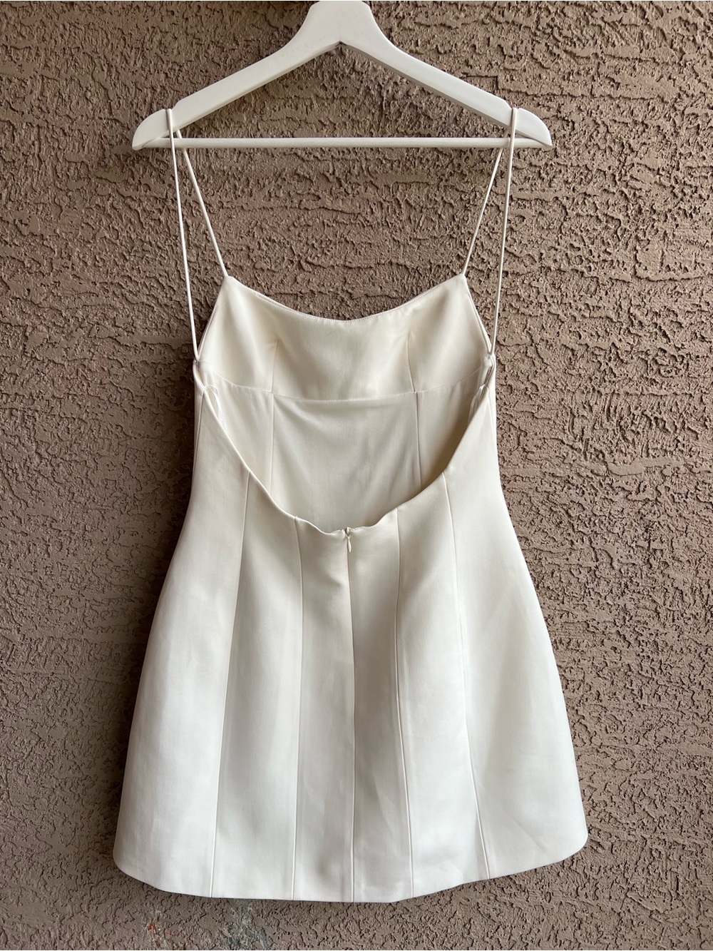 NWT Zara White Stretch Mini Dress Size S - Picture 2 of 5